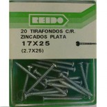 Kit 20 Tirafondos C/Redonda Zincados Plata  17x25